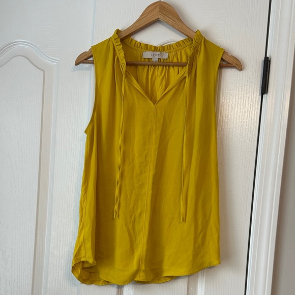 LOFT Tops - LOFT Mustard Sleeveless Blouse